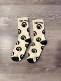 M LOGO SOCKS ( Cream & Green )