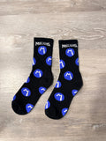 M LOGO SOCKS ( Black & Blue )